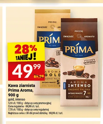 Kawa ziarnista Prima Aroma Gold promocja w Twój Market