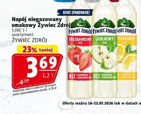 Napój niegazowany smakowy Żywiec Zdrój cytrynowy promocja w Prim Market