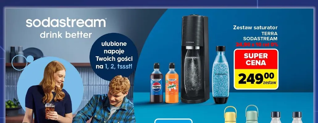 Zestaw saturator Terra Sodastream promocja w Carrefour