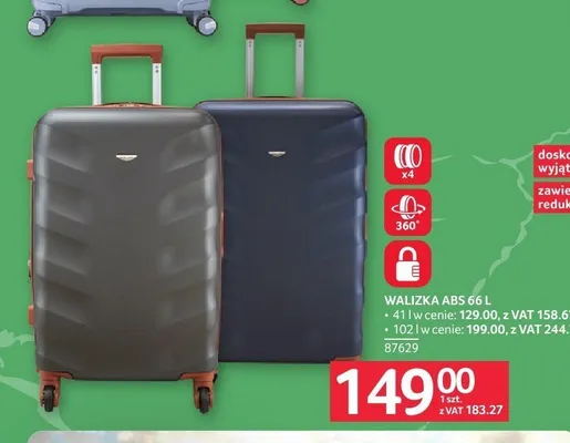 Walizka ABS 41 l promocja w Selgros