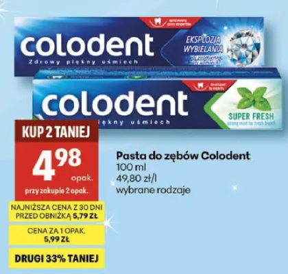 Pasta do zębów Exclusive Wybielająca promocja w Delikatesy Centrum