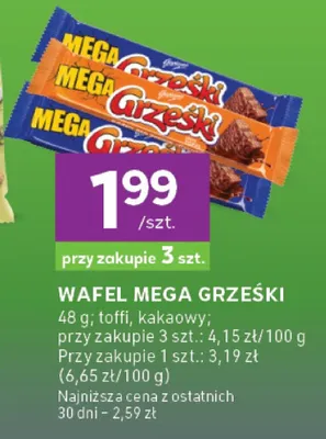 Wafel Mega Grześki toffi Grześki promocja w Stokrotka
