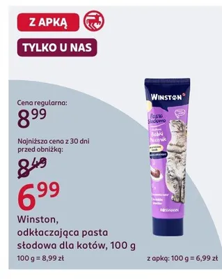 Cukietkowa pasta stołowa dla kotów promocja w Rossmann