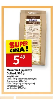 Makaron 4-jajeczny Goliard nitki promocja w Twój Market