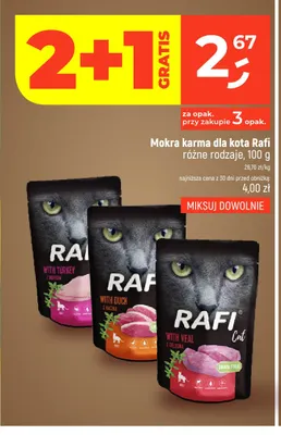 Mokra karma dla kota Rafi z indykiem promocja w Dealz