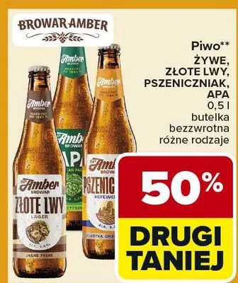 Piwo żywe promocja w Carrefour