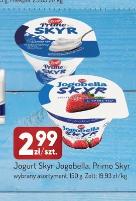 Jogurt truskawkowy Skyr Jogobella Zott promocja w Avita