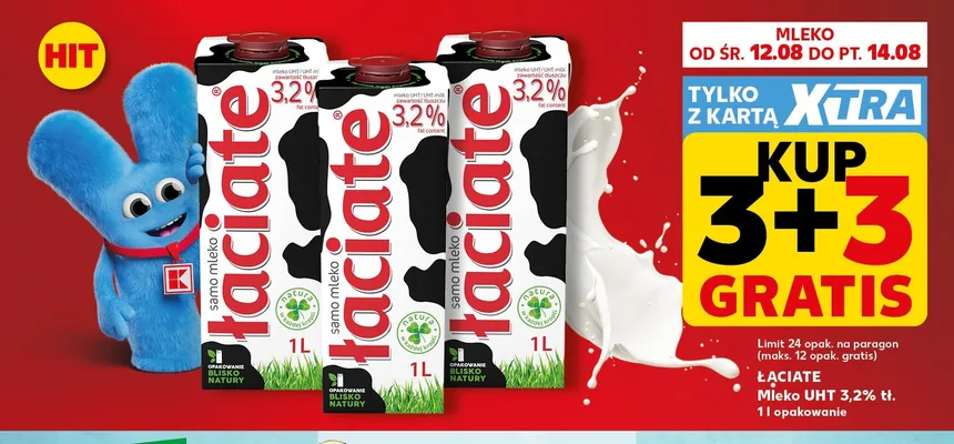 Mleko UHT Łaciate 3,2% promocja w Kaufland
