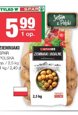 Ziemniaki jadalne polskie Spar promocja w SPAR