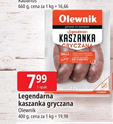 Legendarna kaszanka gryczana Olewnik promocja w Leclerc
