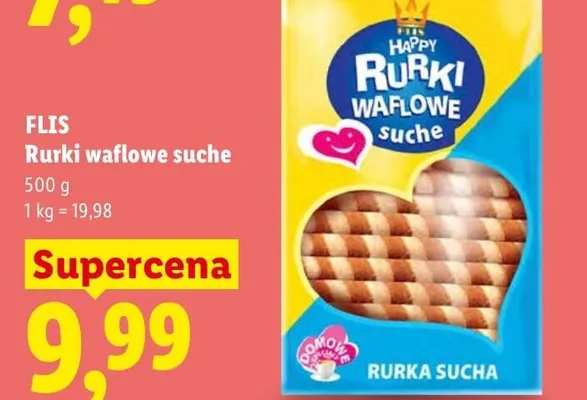 Rurki waflowe suche Flis promocja w Lidl