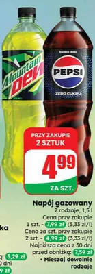 Napój gazowany zero cukru promocja w Dino