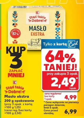 Masło ekstra opakowanie promocja w Kaufland