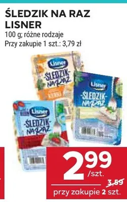 Śledzie na raz Lisner różne rodzaje promocja w Stokrotka