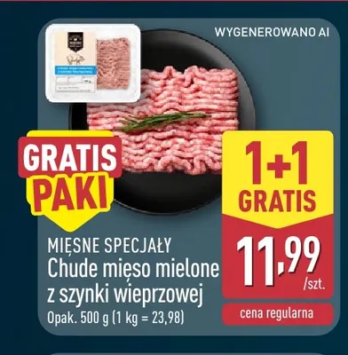 Chude mięso mielone z szynki wieprzowej Mięsne Specjały promocja w Aldi