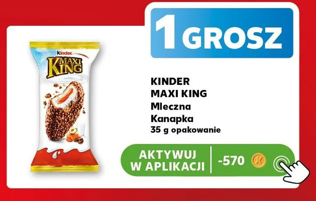 Mleczna kanapka Kinder Maxi King promocja w Kaufland