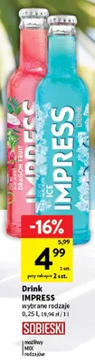 Drink Sobieski Impress Ice promocja w Intermarche