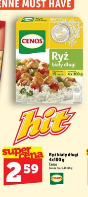 Ryż biały długi Cenos 4-pak promocja w TOPAZ
