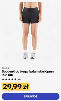 Spodenki do biegania damskie Kiprun Run 100 Kalenji promocja w Decathlon