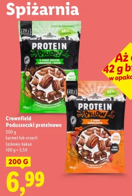 Poduszeczki proteinowe karmel lub orzech laskowy/ kakao promocja w Lidl