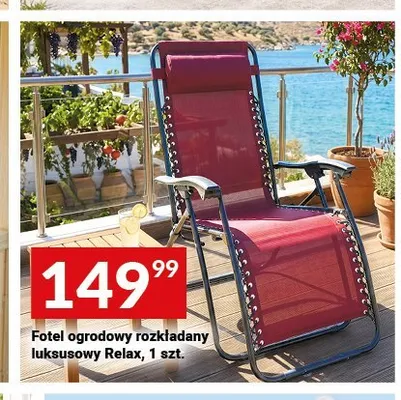 Fotel ogrodowy rozkładany luksusowy Relax promocja w Twój Market