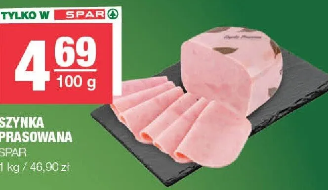 Szynka prasowana promocja w SPAR