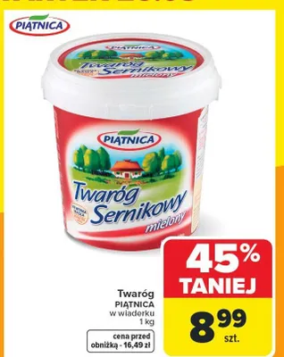 Twaróg sernikowy miękki promocja w Carrefour