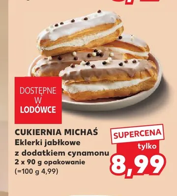 Eklerki jabłkowe z dodatkiem cynamonu Cukiernia Michaś 2-pak promocja w Kaufland