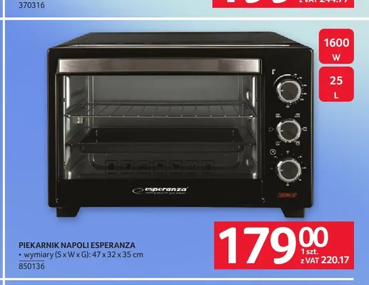 Piekarnik Napoli Esperanza promocja w Selgros