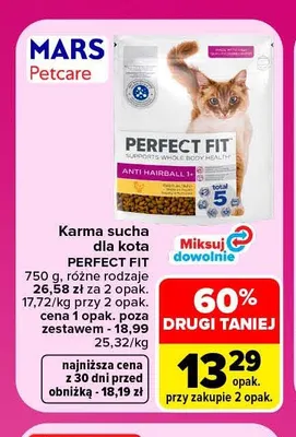 Karma sucha dla kota Perfect Fit promocja w Carrefour