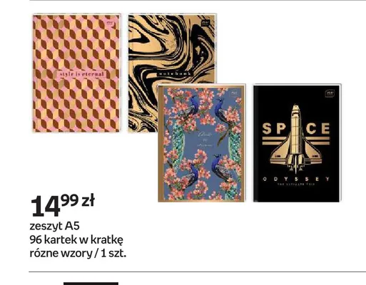 Zeszyt A5 96 kartek w kratkę promocja w Empik