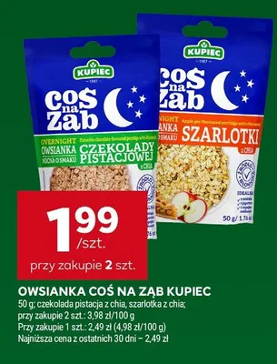 Owsianka Coś na Ząb Kupiec szarlotka z chia promocja w Stokrotka