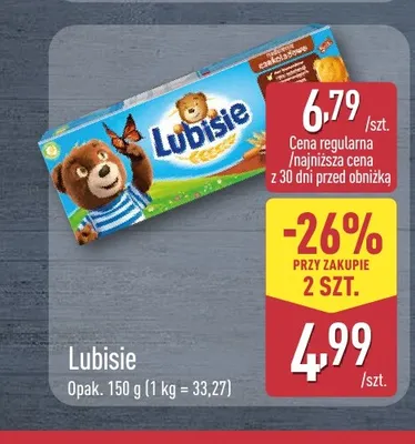 Biszkopty Lubisie promocja w Aldi