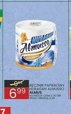 Ręcznik papierowy Almusso Huragan promocja w Wafelek