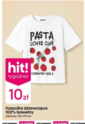 Koszulka dziewczęca 100% bawełny promocja w Pepco