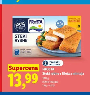 Steki rybne z fileta z mintaja FroSTA promocja w Lidl