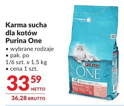 Karma sucha dla kotów Purina One wybrane rodzaje promocja w Makro