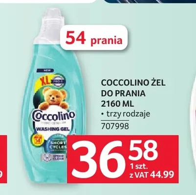Żel do prania Coccolino promocja w Selgros