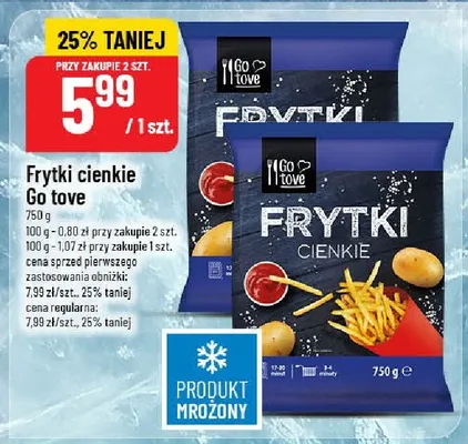 Frytki cienkie Go tove promocja w POLOmarket