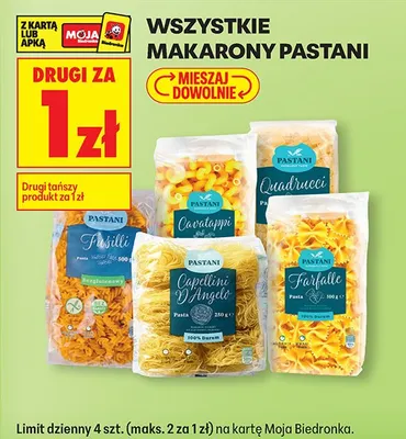 Makaron Farfalle promocja w Biedronka