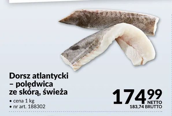 Dorsz atlantycki - polędwica ze skórą świeża promocja w Makro