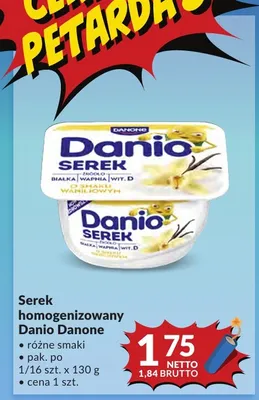 Serek homogenizowany Danio Danone waniliowy promocja w Makro