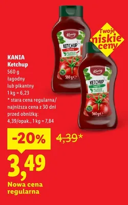Ketchup pikantny Kania promocja w Lidl