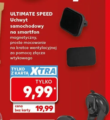 Uchwyt samochodowy na smartfon magnetyczny Ultimate Speed promocja w Kaufland