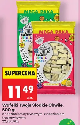Wafelki Twoje Słodkie Chwile z nadzieniem cytrynowym promocja w Biedronka