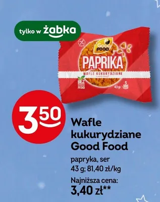Wafle kukurydziane papryka, ser promocja w Żabka