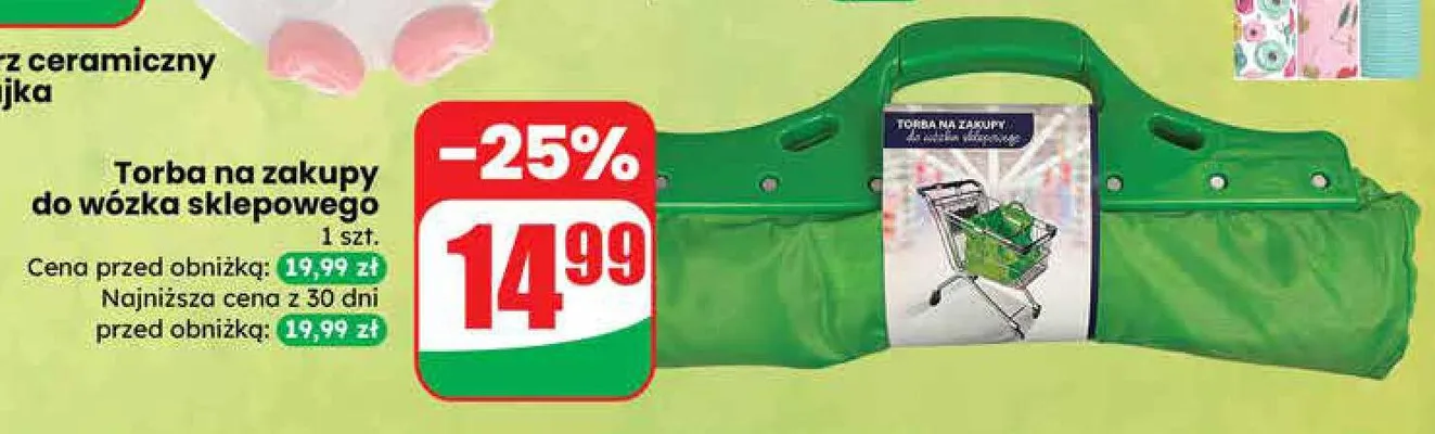 Torba na zakupy do wózka sklepowego promocja w Dino