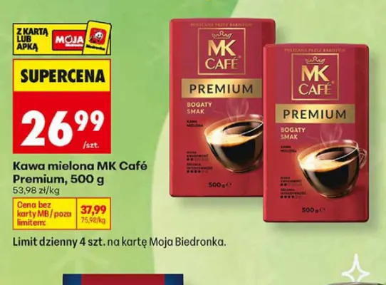 Kawa mielona MK Café Premium promocja w Biedronka