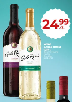Wino czerwone słodkie Carlo Rossi Sweet Red promocja w Duży Ben