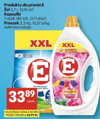 Żel do prania E XXL promocja w Delikatesy Centrum